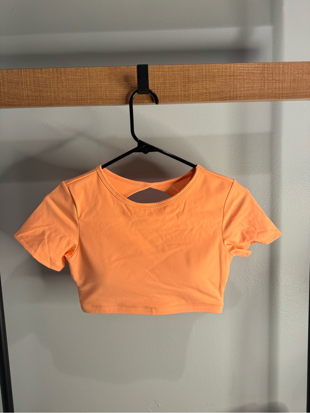 AOXJOX Women's Crop Short Sleeve Crop - papaya XS